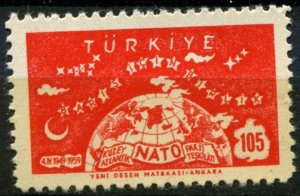 Turkey Sc#1436 MNH, 105k red, NATO, 10th Anniversary (1959)