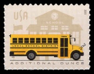 2023 24c Yellow District School Bus Additional Ounce Scott 5740 Mint F/VF NH