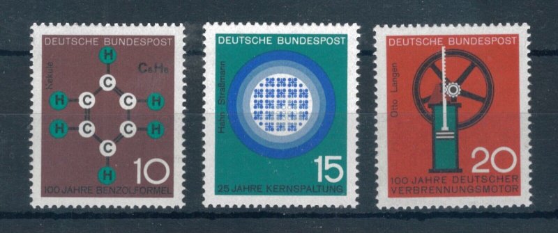 Germany 1964 Scientific Anniversaries full set of stamps. MNH. Sg 1345-1347