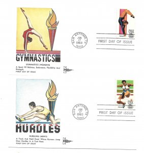C101-04 28c Olympics 84, GillCraft, set of 4 FDCs