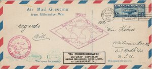 U.S. C15 Used on Card , Milwaukee Aerial Scene (11920a)