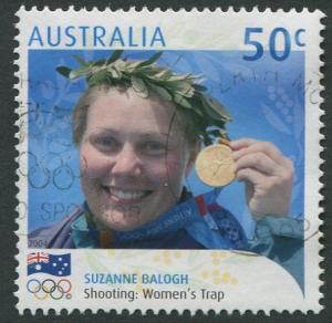 AUSTRALIAN GOLD MEDALIST ATHENS 2004 - 50c SUZANNE BALOGH - USED