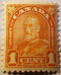 CA S#162 M-VF $0.01 07/17/1930 - KGV - Arch/Leaf Issue, Orange