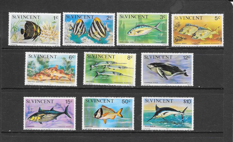 FISH - ST VINCENT #407/425 (DATED 1977) MNH