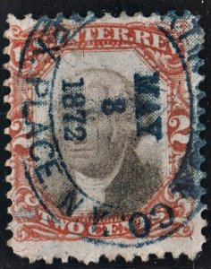 R135 2¢ Third Issue Documentary Stamp (1871) Used/CDS