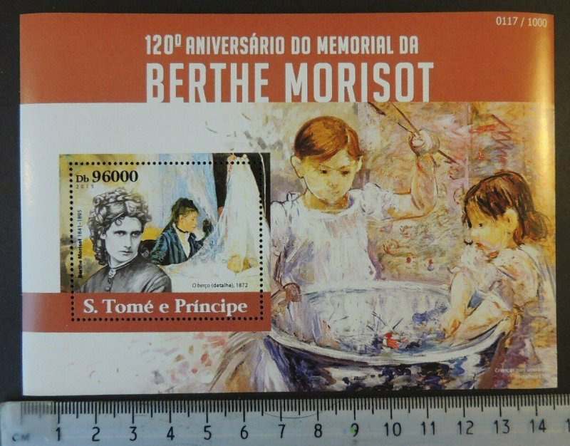 St Thomas 2015 bertha morisot art women children s/sheet mnh 