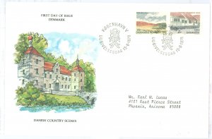 Denmark 616-17 1978 Danish Country Scenes, addressed, Postal Commerative Society FDC