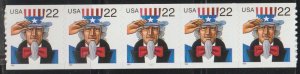 United States SC 3263. Plate Strip of 5. Plate Number 1111. Mint Never Hinged