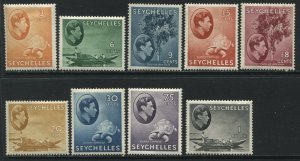 Seychelles KGVI 1941-49 3 centsto 1 rupee mint o.g. hinged