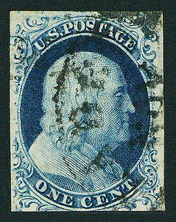 9 1¢ blue type IV recut 1T & 1B - F/VF used