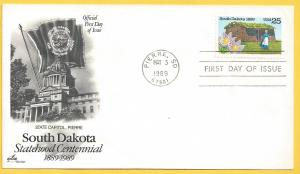 US #2416 FDC 25c Pasque Flowers, Pioneer Woman & Sod House on Greenlands