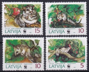 Latvia 1994 MNH Stamps Scott 381-384 Animals Rodents Dormouse