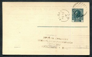 B.C. Split Ring Town Cancel Postal Stationery Postcard ALBAS