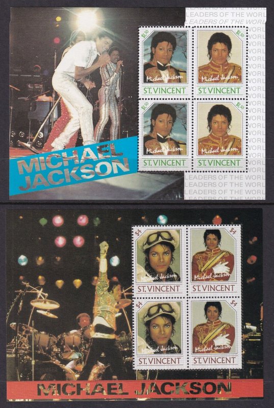 St Vincent 898-901 Michael Jackson Souvenir Sheets MNH VF