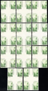US Stamps # 769 MNH VF Lot Of 11 Cross Gutter Blocks Scott Value $165.00