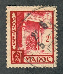 French Morocco #251 used single