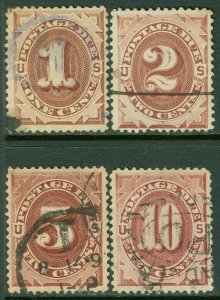 EDW1949SELL : USA 1884 Scott #J15-16, J18-19 Fine-Very Fine, Used. Catalog $98.