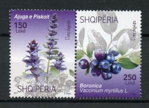 Albania 2017 MNH Flowers Albanian Flora 2v Se-tenant Set Plants Nature Stamps