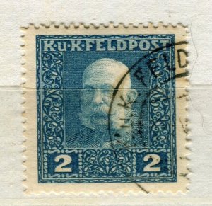 AUSTRIA; 1915-17 early F. Joseph KuK Feldpost issue used 2k. value