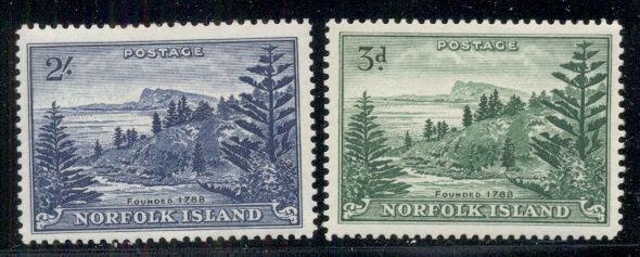 NORFOLK ISLAND #23-4 Mint Hinged, Scott $23.20