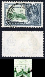 Jamaica SG116c 1935 Silver Jubilee 6d with Lightening Conductor Fine Used