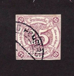 Thurn & Taxis stamp #51, used, German State,  CV $175.00