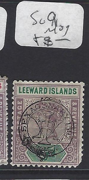 LEEWARD ISLANDS (P1610B)  QV   1/2 D TERCENT  SG 9    MOG