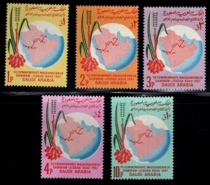 Saudi Arabia Scott 484-488 MNH** Completion of Trans-Saudi roadway set