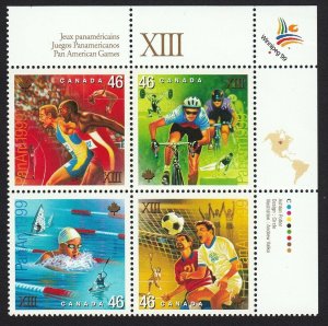 PAN AMERICAN GAMES = WINNIPEG = Canada 1999 #1804a MNH UR Block of 4