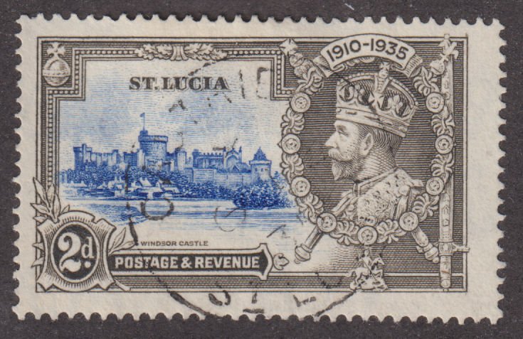 St Lucia 92 King George V Sliver Jubilee Issue 1935