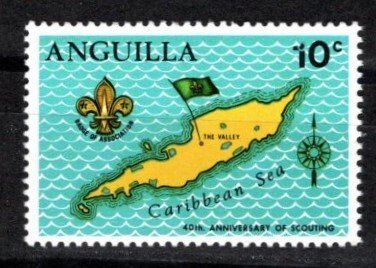 Anguilla 1970 Sc 95-8 MNH Commemorative Perforate  Broken '1' Variety