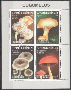 O0056 2008 Sao Tome & Principe Flora Mushrooms 1Kb Mnh