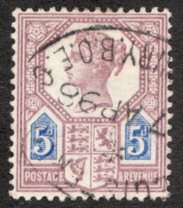 1887 Great Britain Sc #118 - 5p Queen Victoria Used postage stamp Cv$11.50