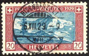 1929, Switzerland 20+5c, Used, Sc B51