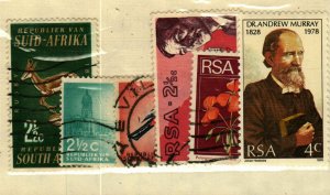 South Africa #301, 314, 321, 355, 410 used, 501 MNH