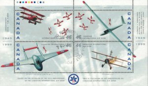 Canada 1999 International Air Show Souvenir Sheet, #1807 Used