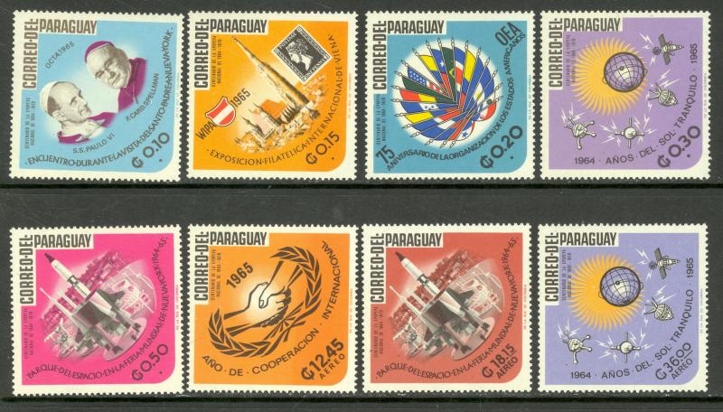 PARAGUAY 1966 ANNIVERSARIES AND EVENTS Set Sc 919-926 MNH