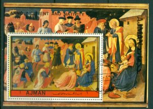 Ajman 1972 Mi#MS524A Religious Paintings byFra Angelico MS CTO