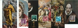 68892 - SPAIN - Set of 10 MAXIMUM CARDS 1961 - ART El Greco-