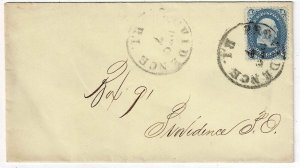 1860's Providence, R.I. cancel on local cover, Scott 63