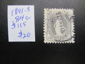 SWITZERLAND 1891-3 USED SC 84c VF/XF $115 (185)