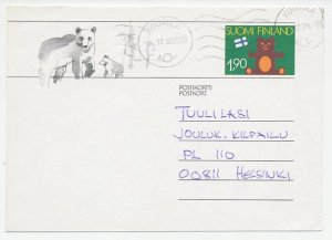 Postal stationery Finland 1989 Teddy Bear