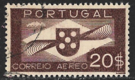 PORTUGAL 1936-41 20e Symbol of Aviation AIRMAIL Sc C9 VFU