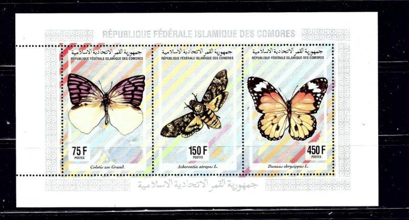 Comoro Is 812j NH 1994 Insects sheet of 3