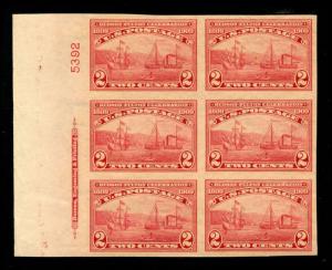 momen: US Stamps #373 Plate Block of 6 Mint OG NH XF