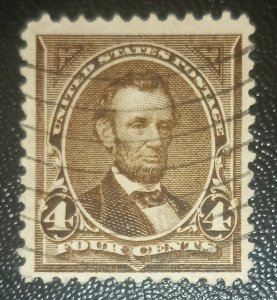 US Scott #269 Used VF ,Lincoln 4c (1895):