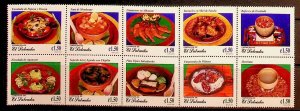 SALVADOR Sc 1499 NH BLOCK OF 10 OF 1998 - TRADITIONAL FOOD