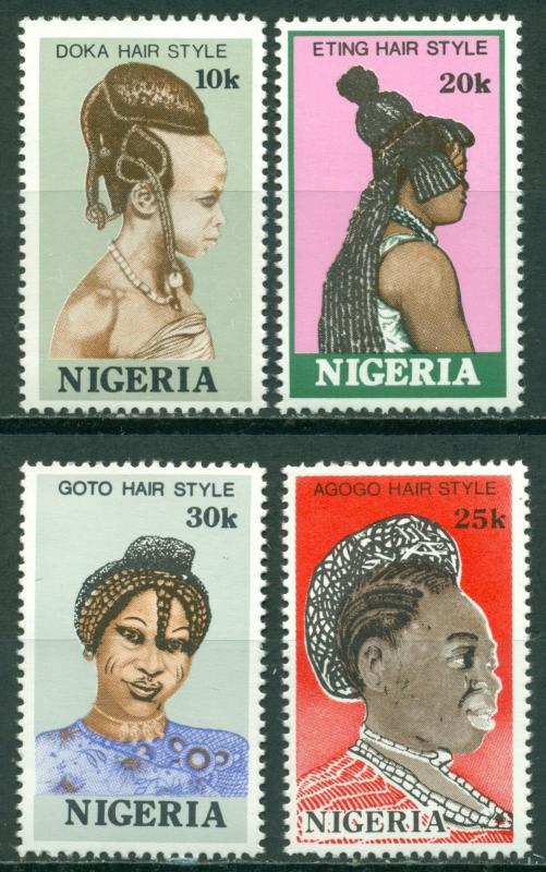 Nigeria Scott #521-524 MNH Hair Styles $$