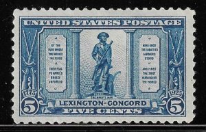 Scott # 619  Lot E947  5c Lexington-Concord   F/VF   MNH OG
