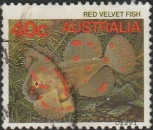 Australia #910 1984 40c Red Velvet Fish USED-VF-NH. 